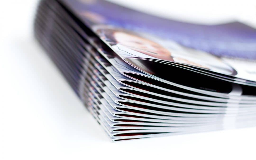 Folded print marketing materials