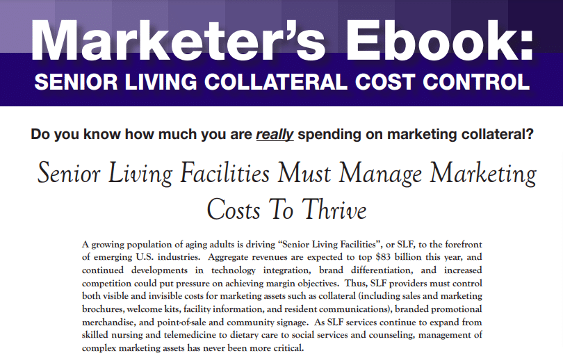 Assisted living marketer's ebook cover image